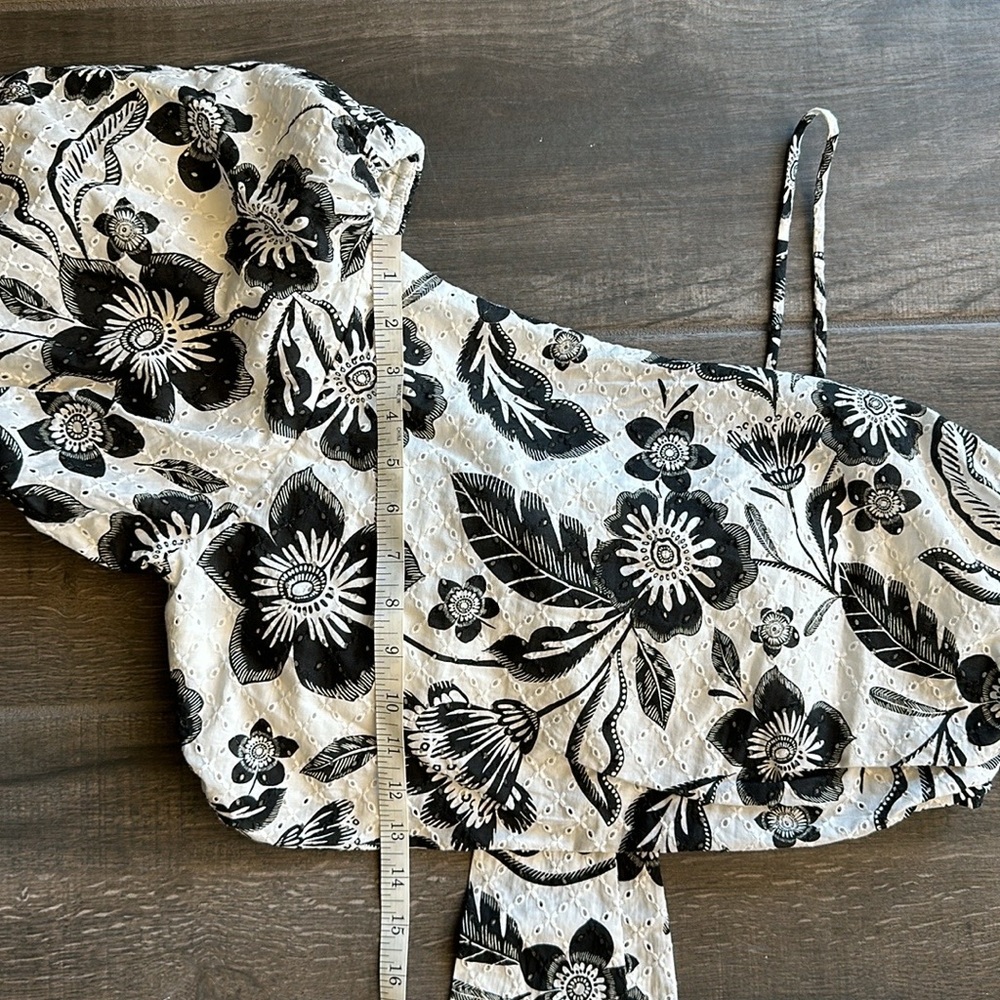 Anthropologie Maeve One-Shoulder Floral Eyelet Top - Picture 8 of 11